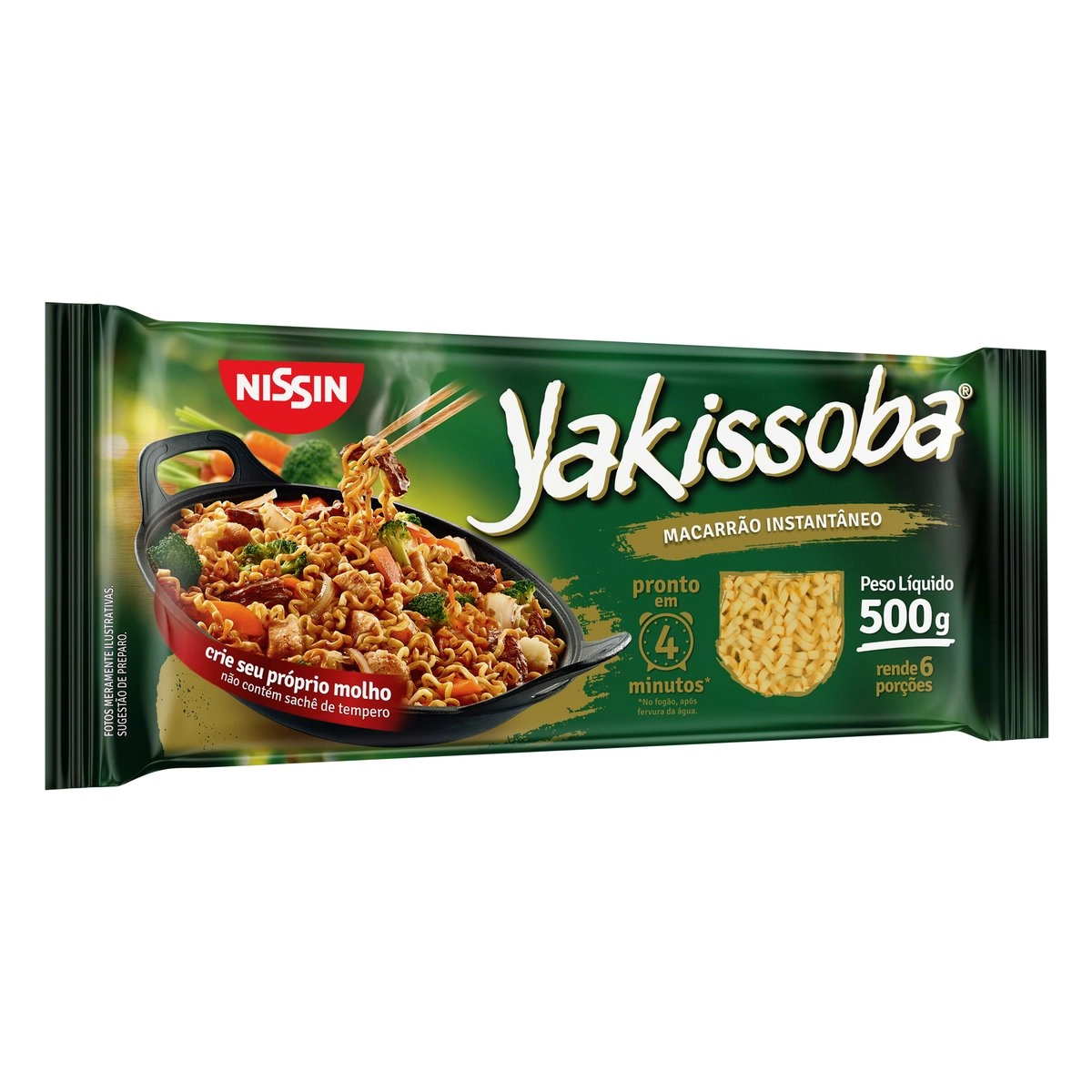 Macarrão Instantâneo Yakissoba Nissin Pacote 500g