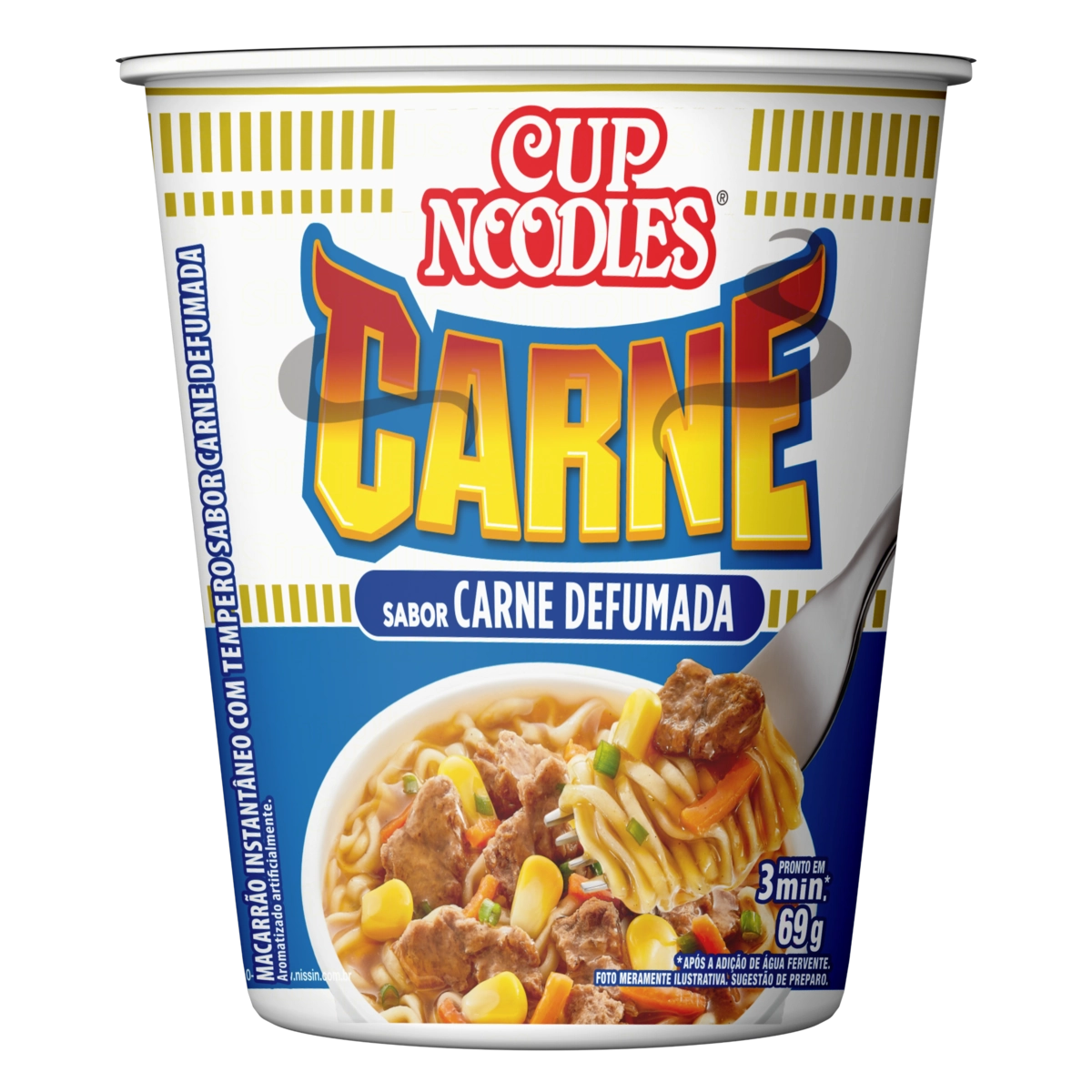 Macarrão Instantâneo Carne Defumada Cup Noodles Copo 69g
