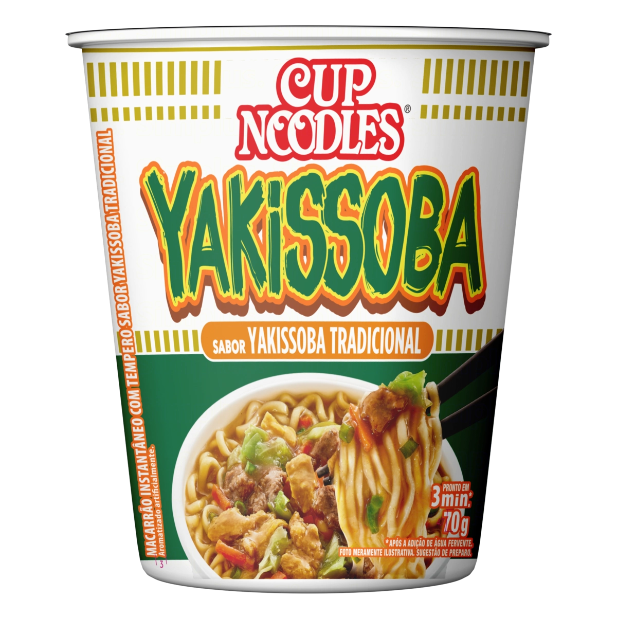 Macarrão Instantâneo Yakissoba Tradicional Cup Noodles Copo 70g