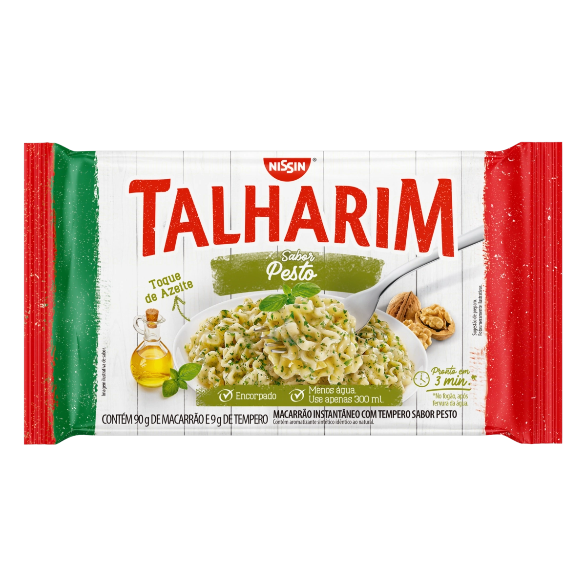 Macarrão Instantâneo Talharim Pesto Nissin Pacote 99g
