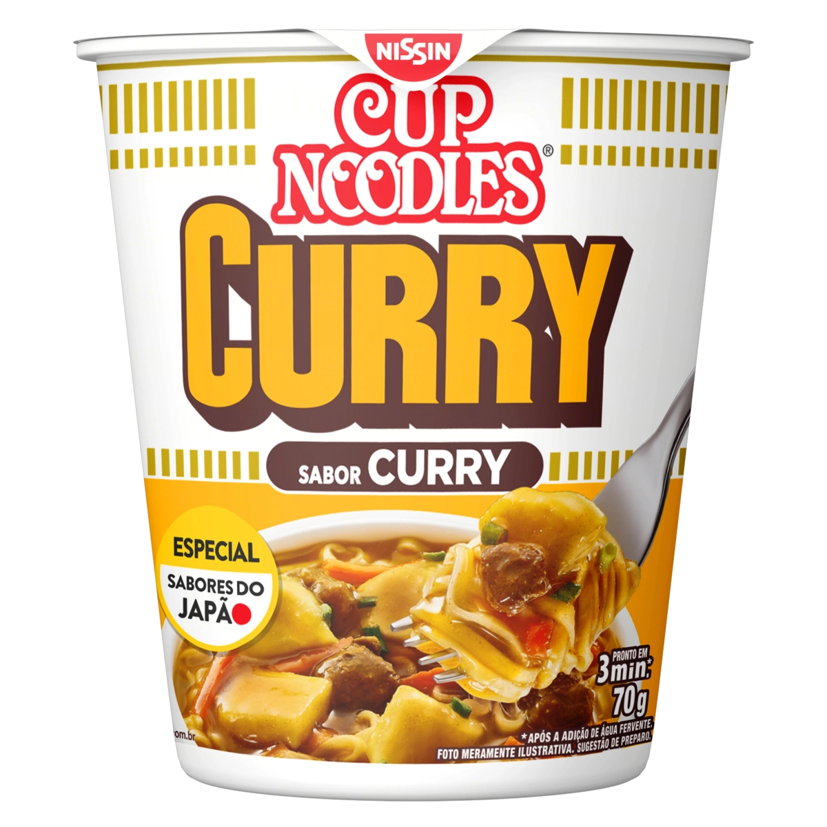Macarrão Instantâneo Curry Cup Noodles Copo 70g