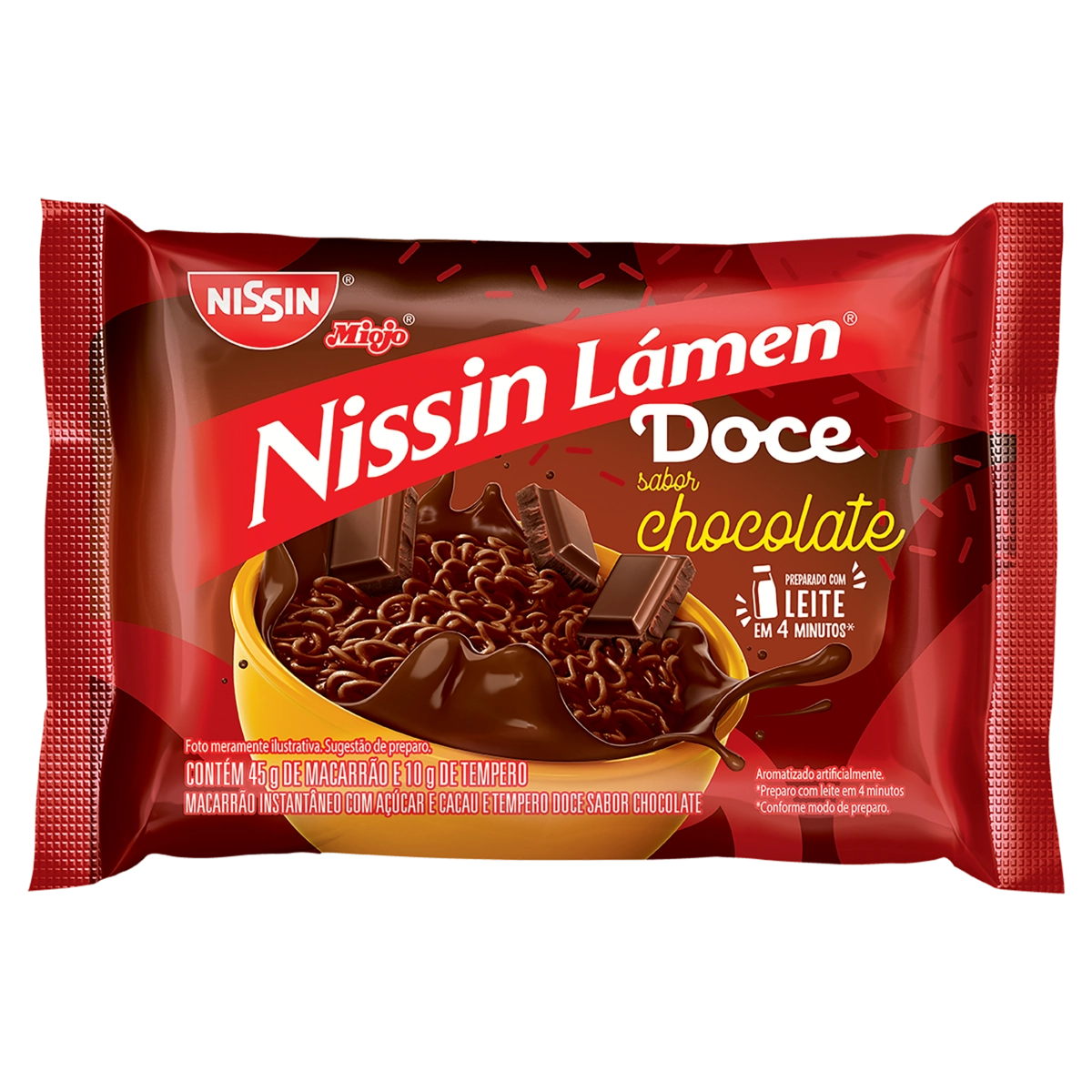 Macarrão Instantâneo Lámen Chocolate Nissin Miojo Pacote 55g