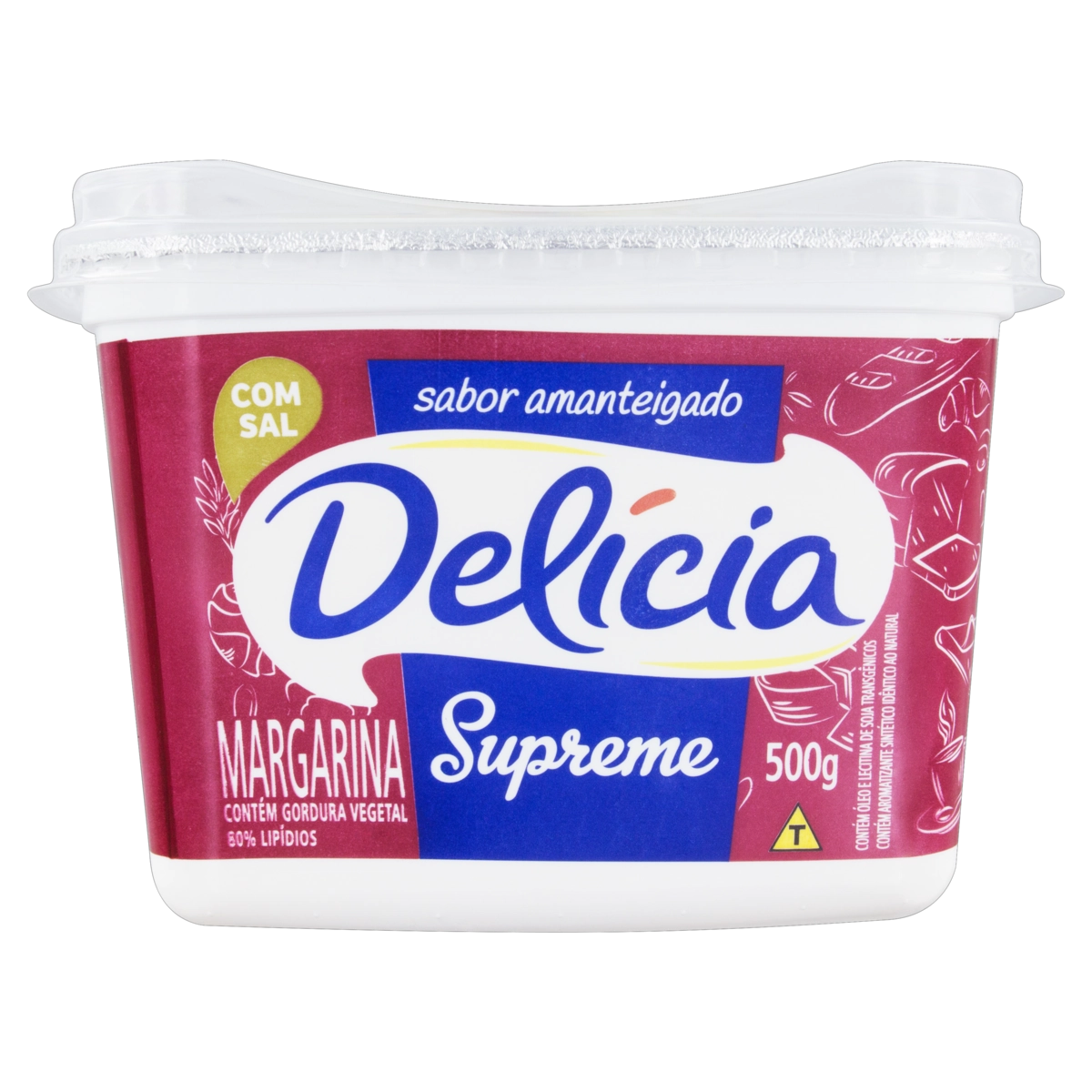 Margarina Amanteigado Com Sal Delícia Supreme Pote 500g
