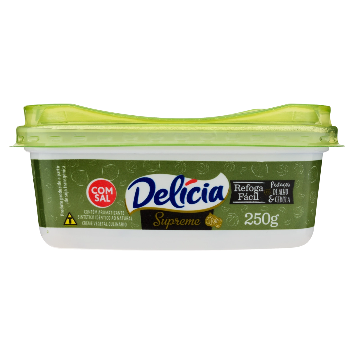 Creme Vegetal Alho E Cebola Com Sal Delícia Supreme Pote 250g