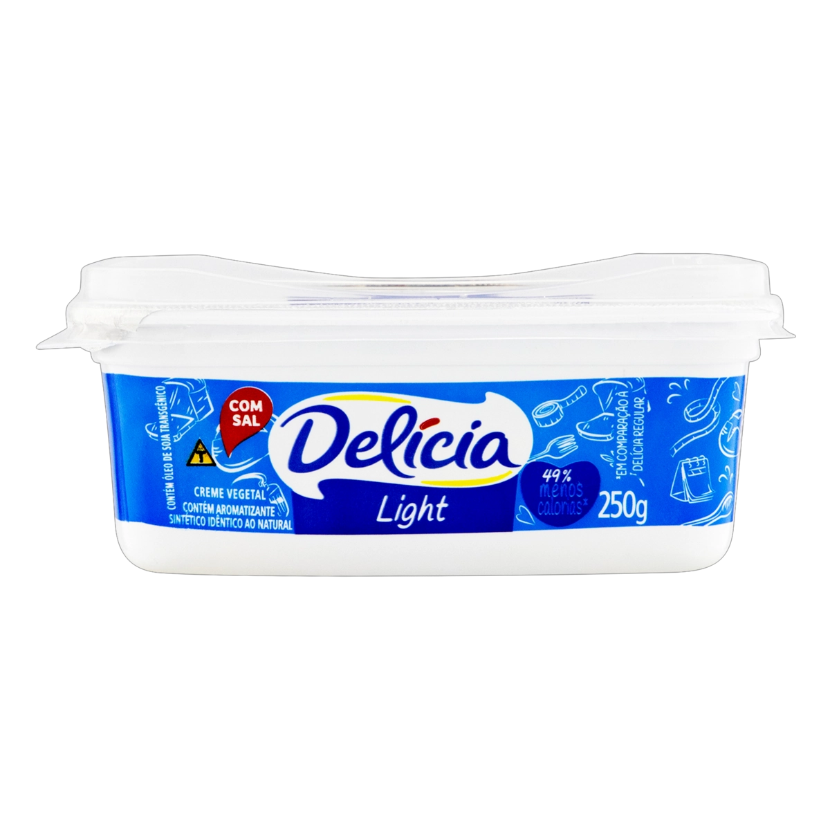 Margarina Com Sal Light Delícia Pote 250g