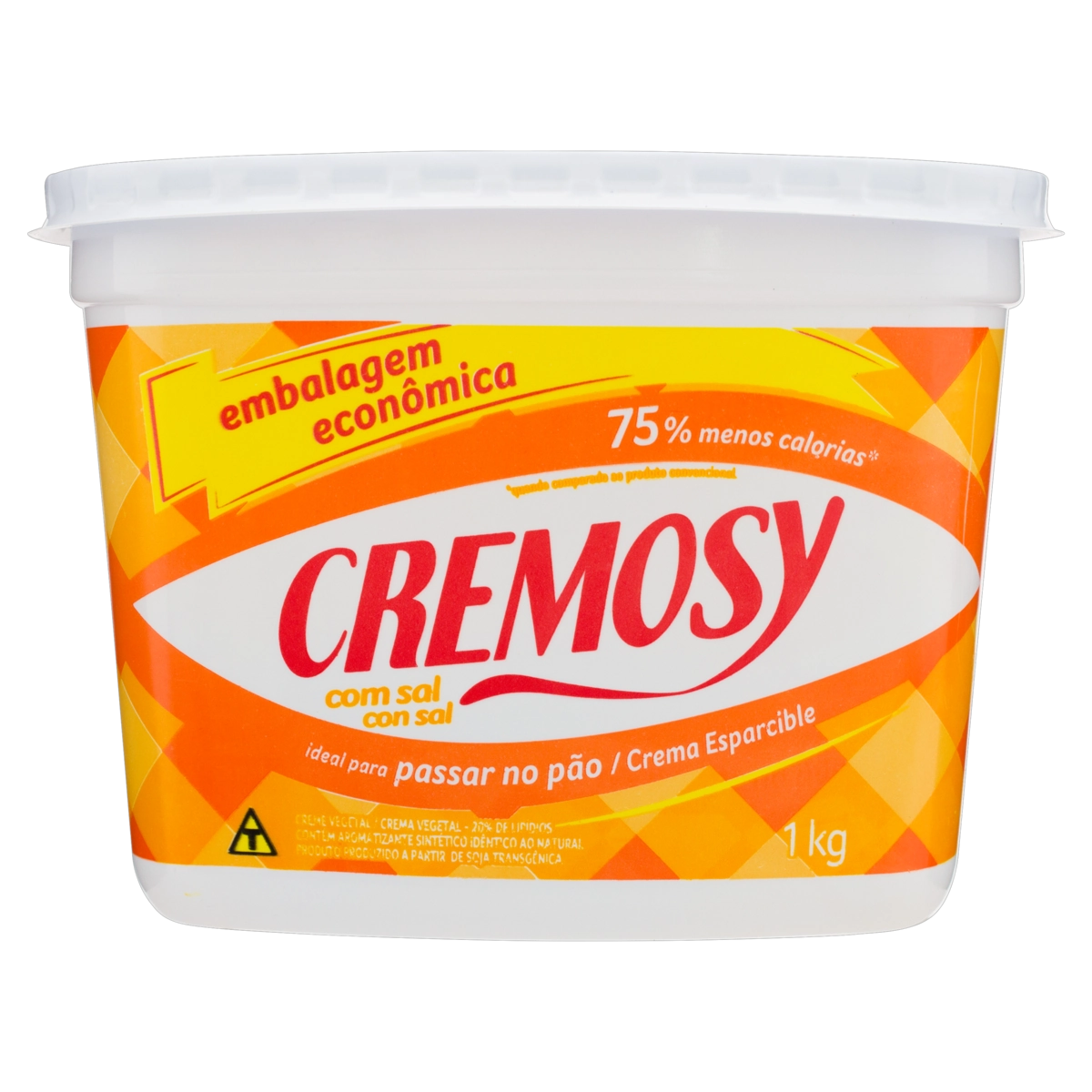 Creme Vegetal Com Sal Cremosy Pote 1kg