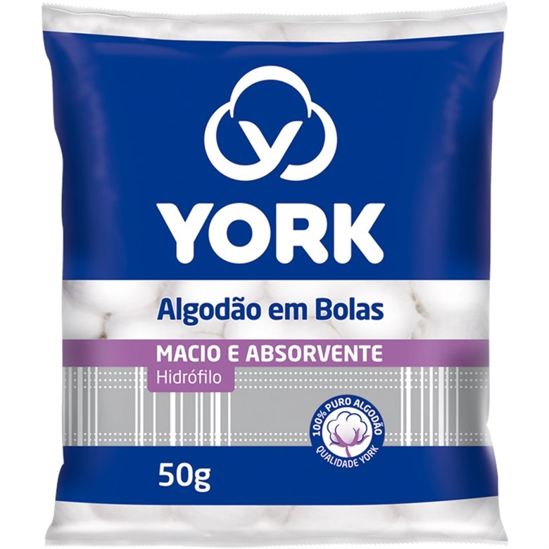 Algodão Em Bolas York Pacote 50g