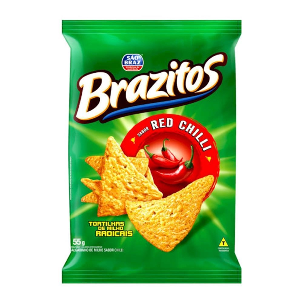 Salgado Tortilha Brazitos Red Chilli 55g