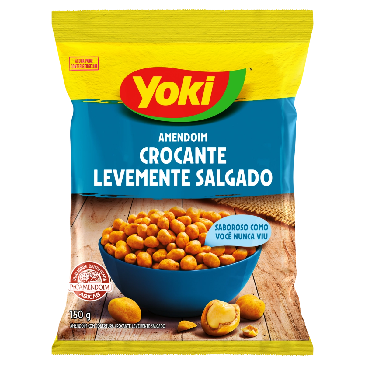 Amendoim Crocante Salgado Yoki Pacote 150g