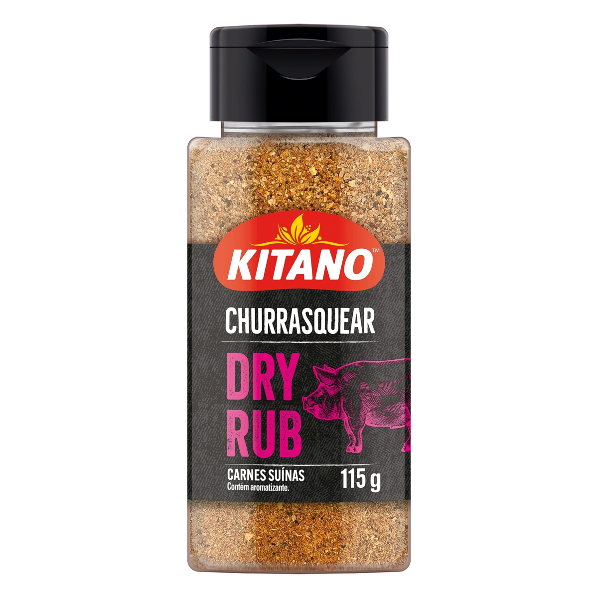 Tempero Dry Rub Para Carne Suína Kitano Churrasquear Frasco 115g