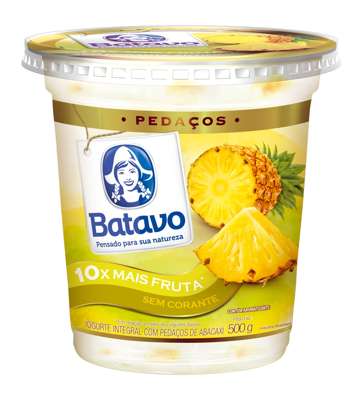Iogurte Integral Abacaxi Batavo Pedaços Pote 450g