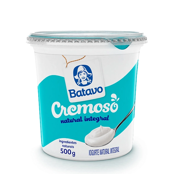 Iogurte Integral Cremoso Natural Batavo Pote 450g