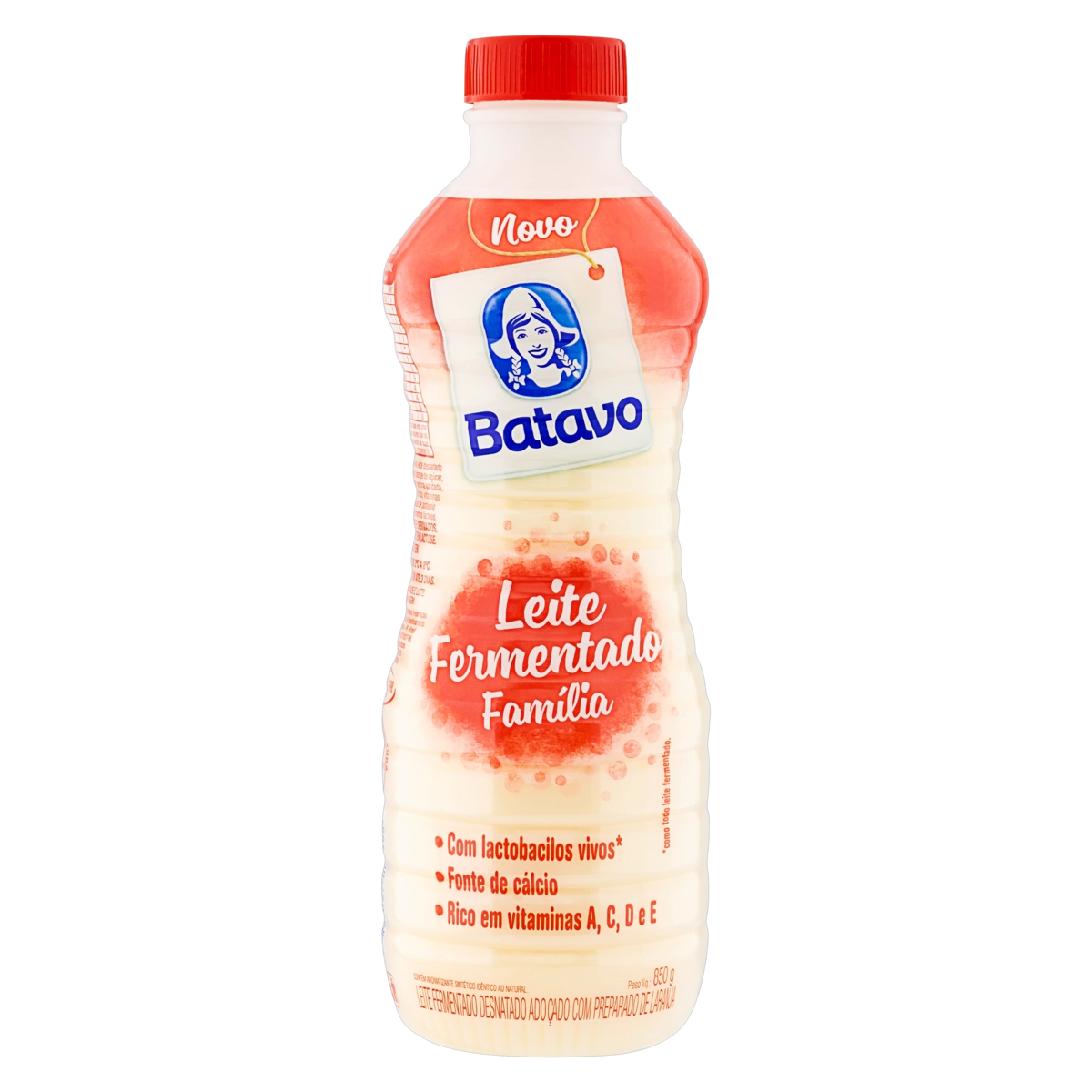 Leite Fermentado Desnatado Batavo Garrafa 850g Família