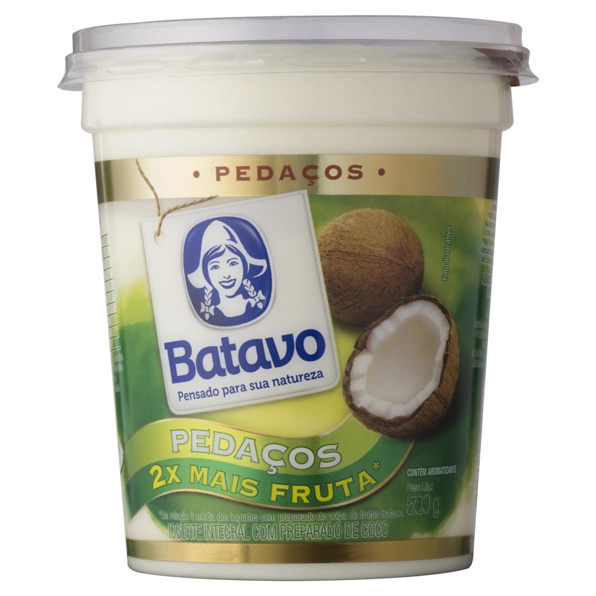 Iogurte Integral Coco Batavo Pedaços Pote 450g