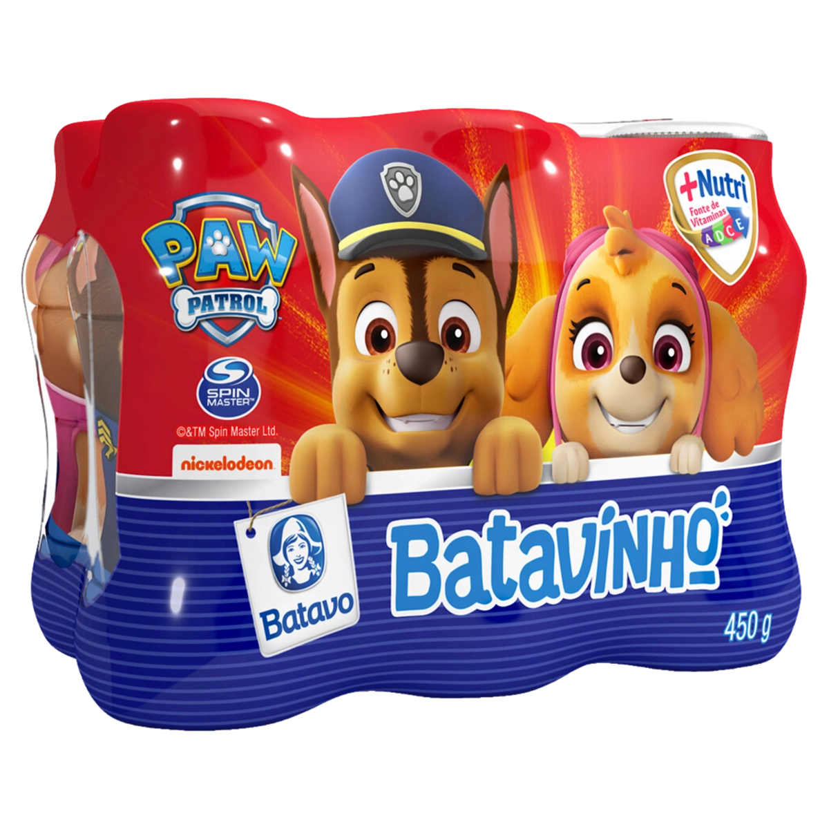Leite Fermentado Desnatado Laranja Paw Patrol Batavo Batavinho Frasco 75g