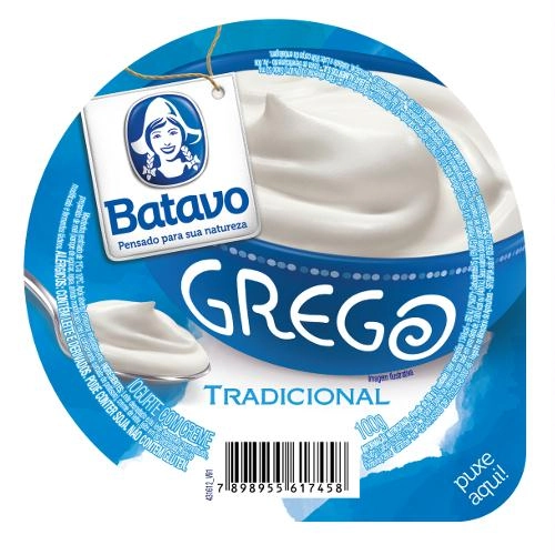 Iogurte. Batavo Grego Tradicional Lv Pg 100g