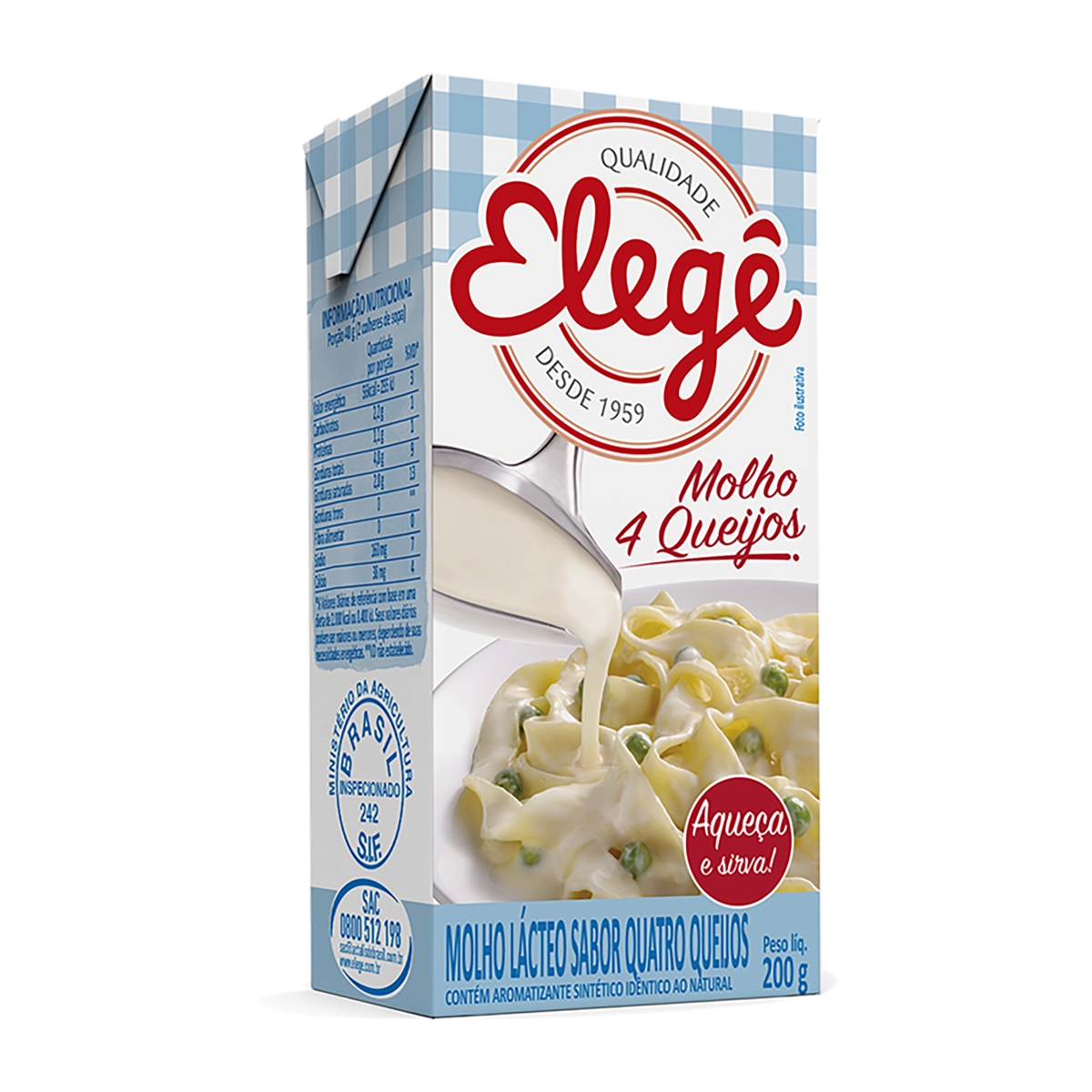 Molho 4 Queijos Elegê Caixa 200g