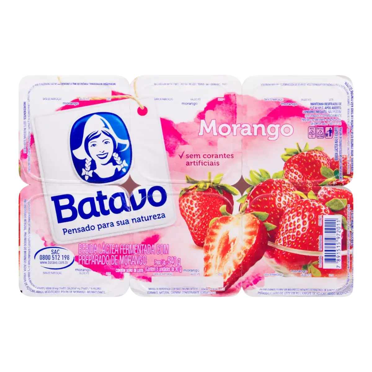 Iogurte Polpa Morango Batavo 6/1