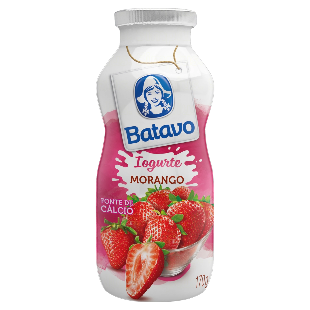 Iogurte Parcialmente Desnatado Morango Batavo Frasco 170g