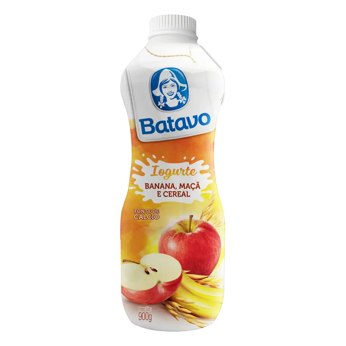 Iogurte Parcialmente Desnatado Banana, Maçã E Cereal Batavo Garrafa 900g