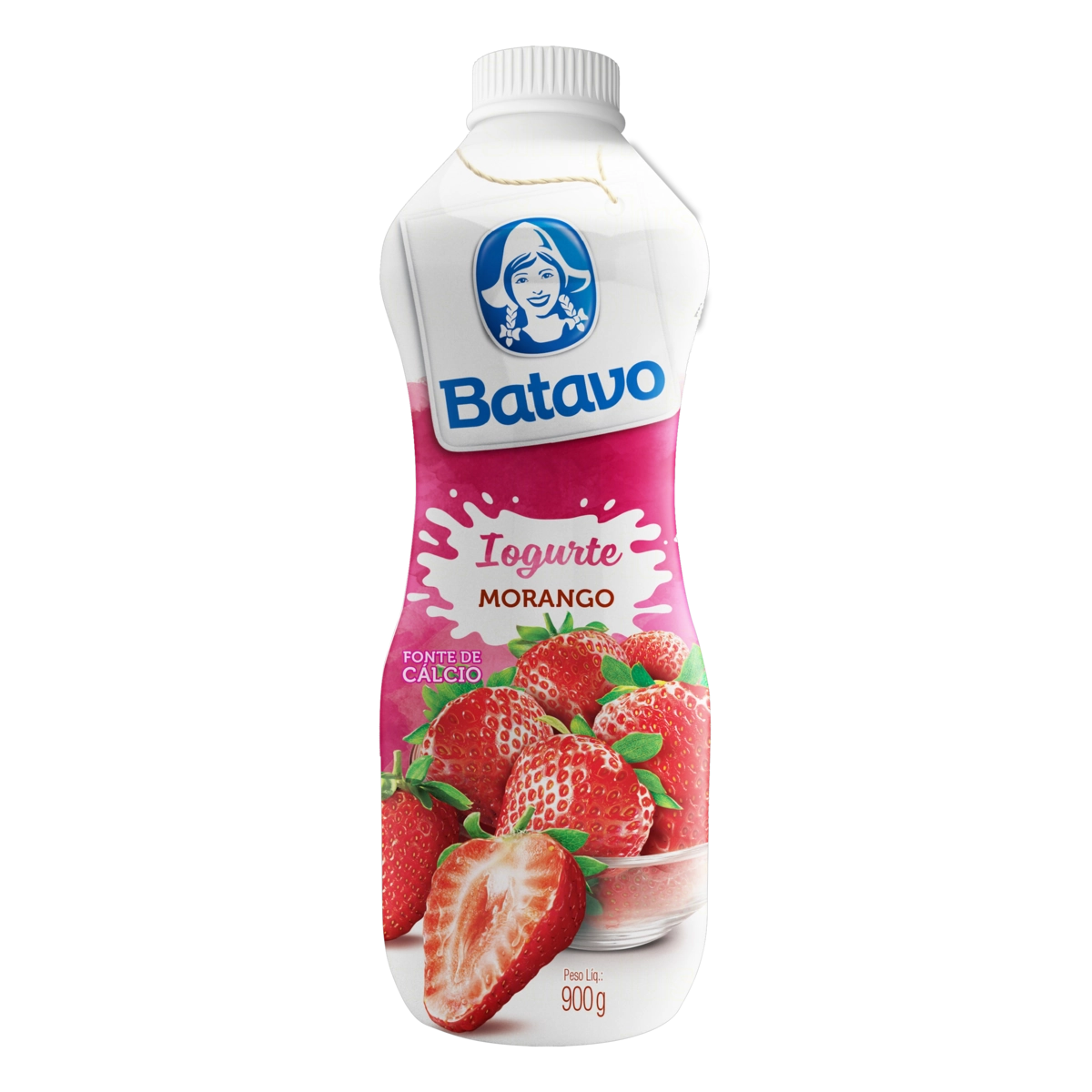 Iogurte Parcialmente Desnatado Morango Batavo Garrafa 900g