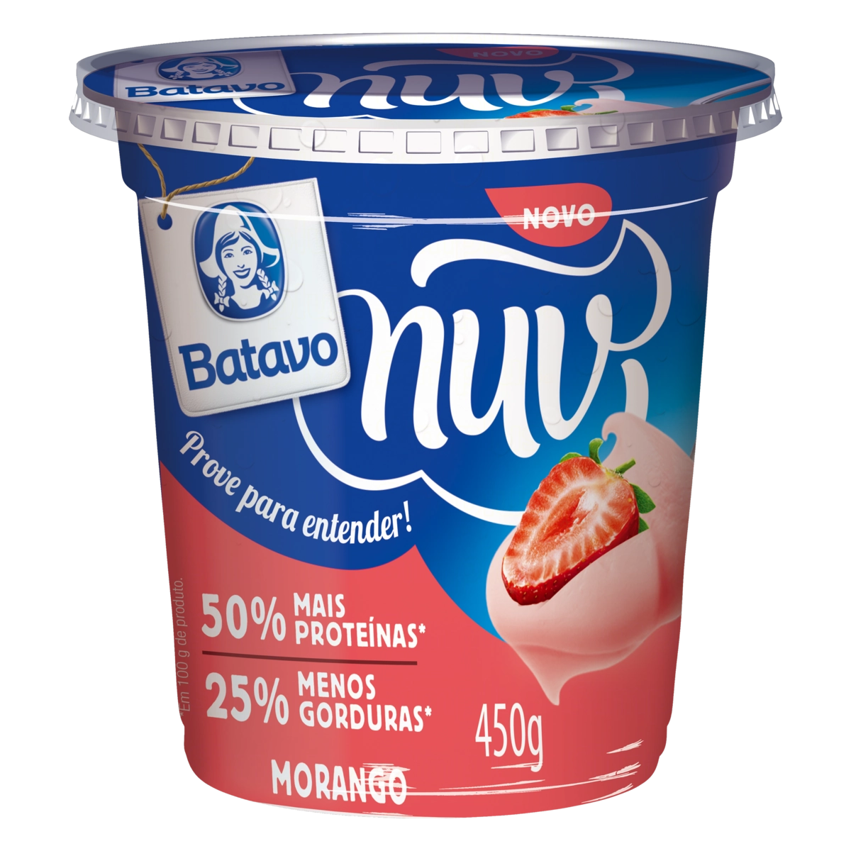Creme Quark Morango Batavo Nuv Pote 450g