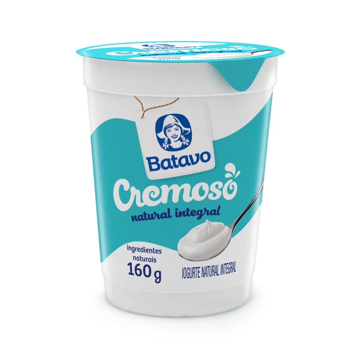 Iogurte Integral Cremoso Natural Batavo Copo 160g