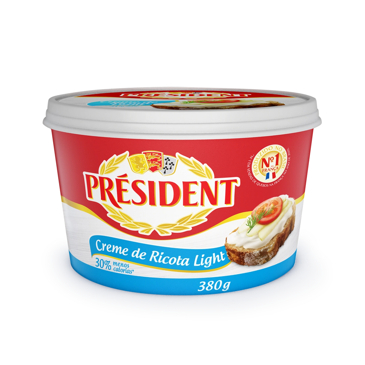 Creme De Queijo Ricota Light Président Pote 380g