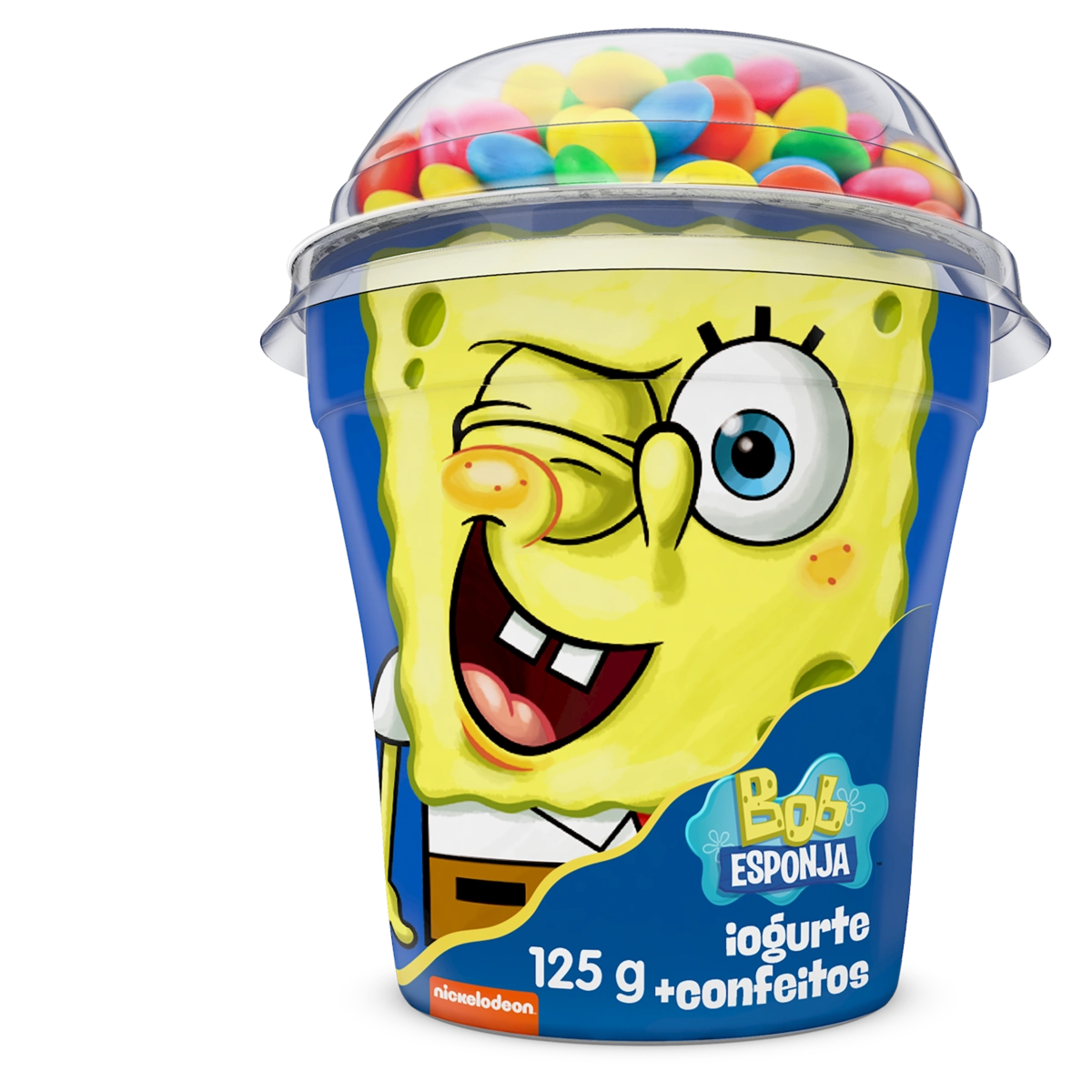 Iogurte Tradicional Com Confeito Bob Esponja Batavo Copo 125g