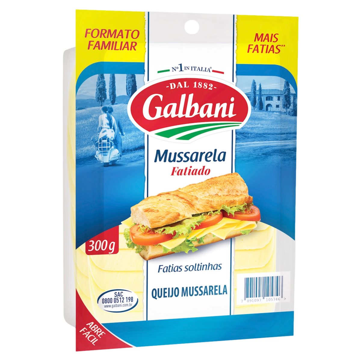 Queijo Mussarela Fatiado Galbani 300g