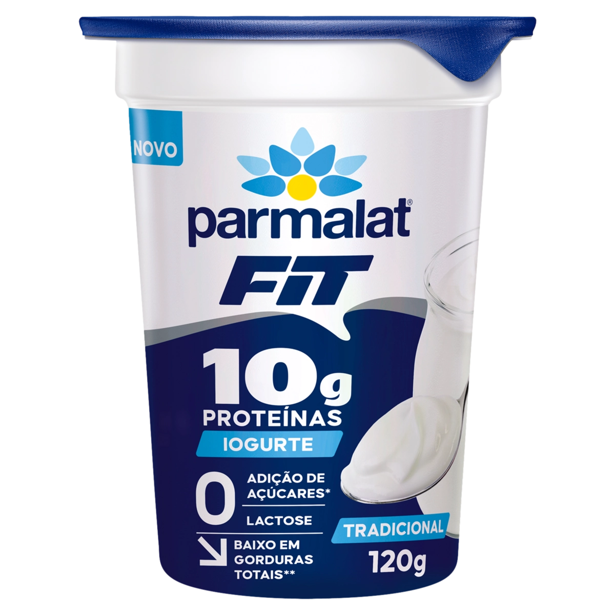 Iogurte Semidesnatado Tradicional Zero Lactose Parmalat Fit Copo 120g
