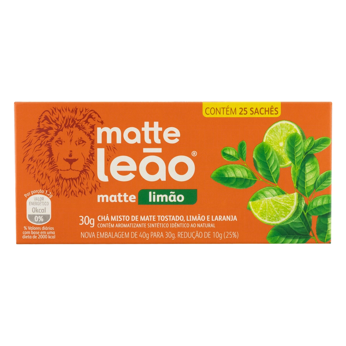 Chá Mate Limão Matte Leão Caixa 30g 25 Unidades