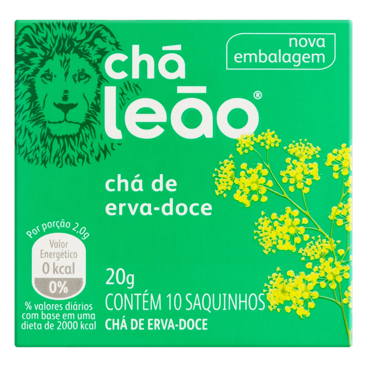Chá Erva Doce Chá Leão Caixa 16g 10 Unidades
