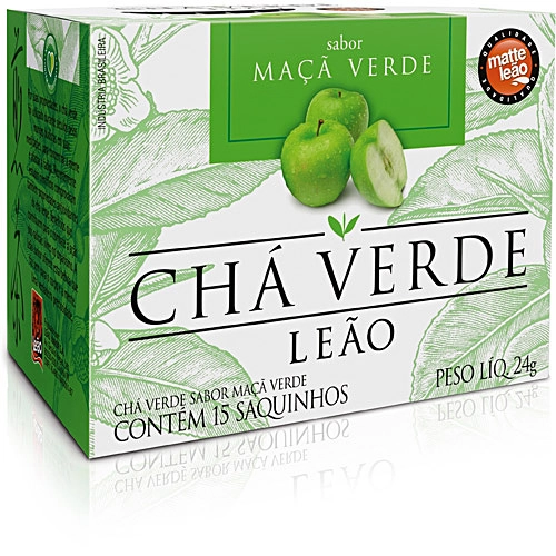 Chá Verde Maçã Verde Leão Fuze Caixa 24g 15 Unidades