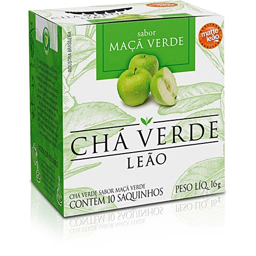 Chá Verde Maçã Verde Leão Fuze Caixa 16g 10 Unidades