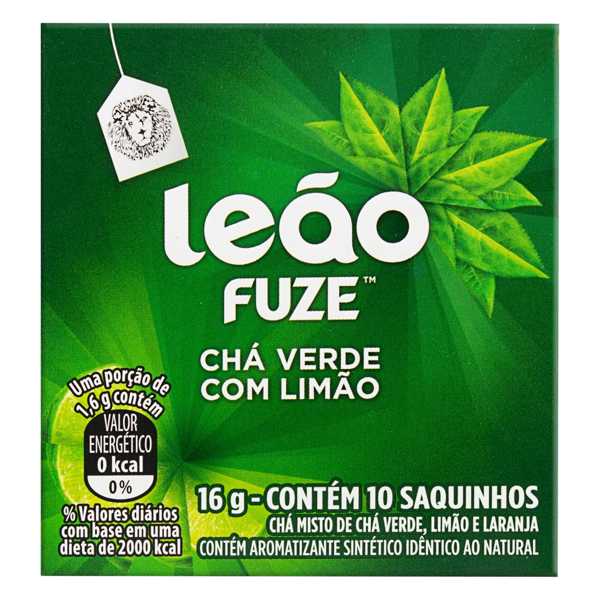 Chá Verde Limão Leão Fuze Caixa 16g 10 Unidades