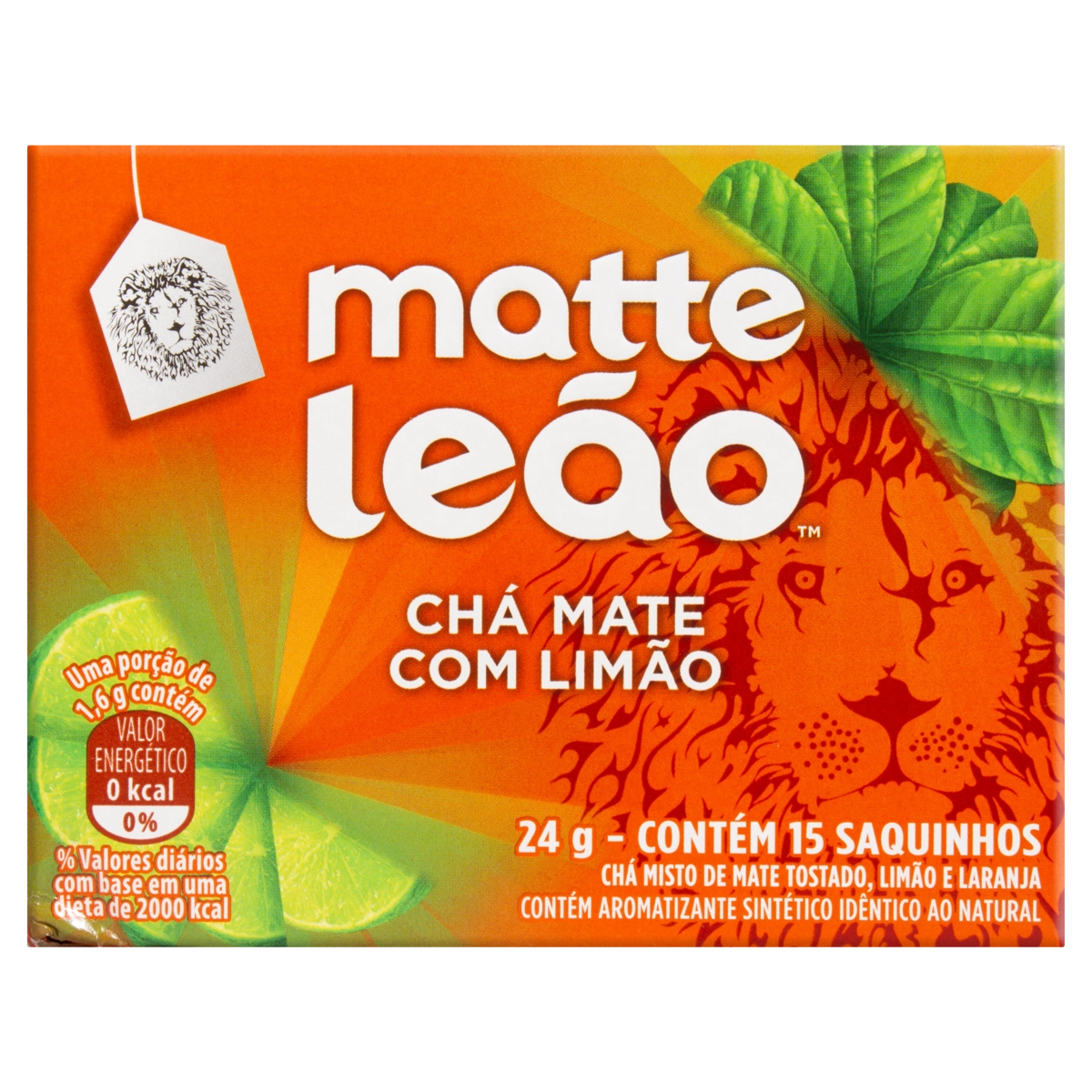 Chá Mate Limão Matte Leão Caixa 24g 15 Unidades