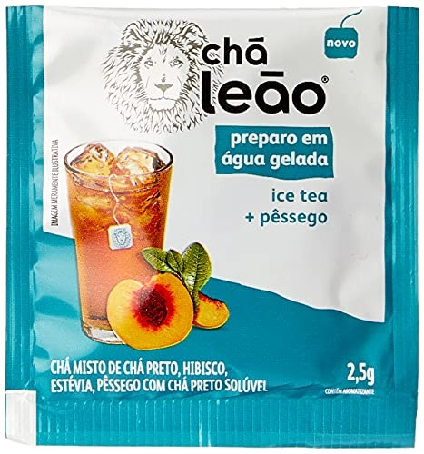 Chá Ice Tea Pêssego Chá Leão Caixa 25g 10 Unidades