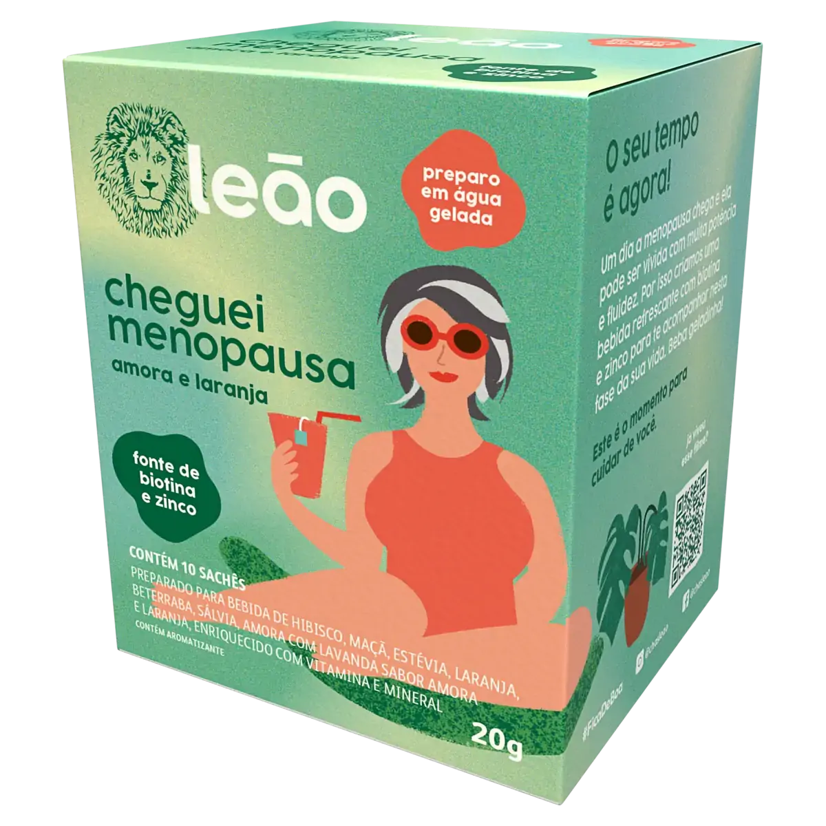 Chá Cheguei Menopausa Leão Fases Caixa 20g 10 Unidades