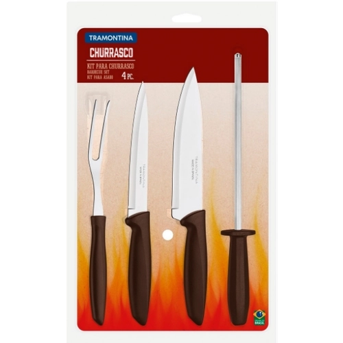 Conj P/churrasco Tramontina Plenus Marrom 4pc