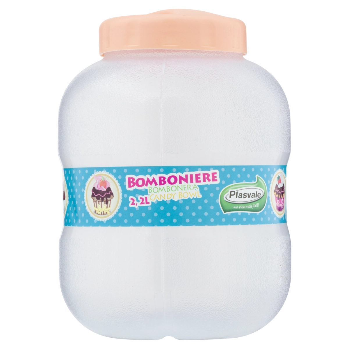 Bomboniere Transparente Plástico 2,2l Plasvale