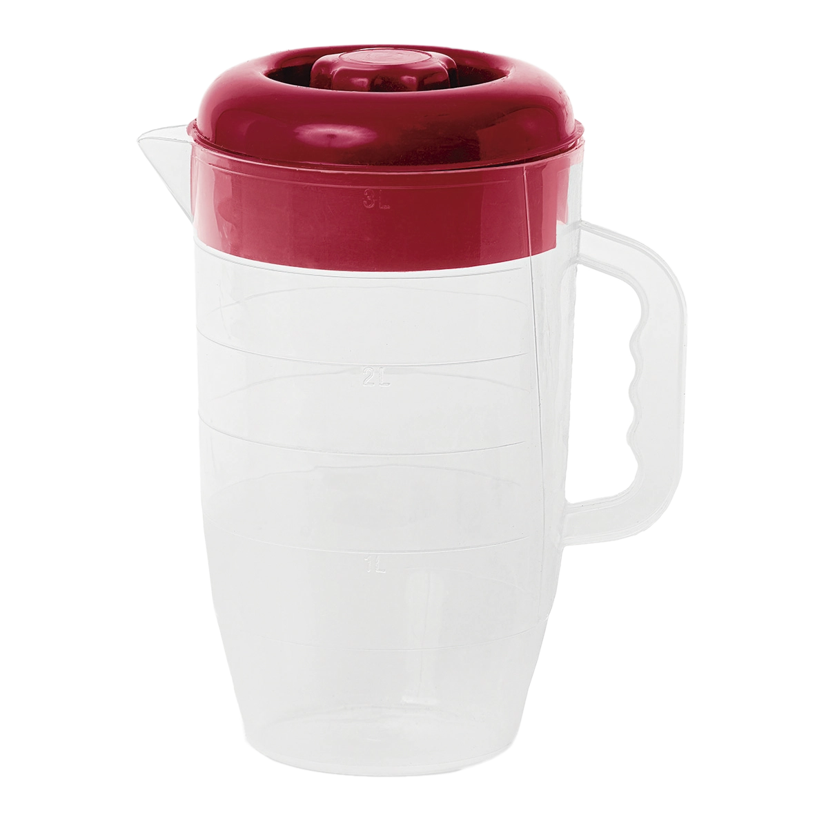 Jarra 3 Lts C Tampa. Cor Vermelho Jester