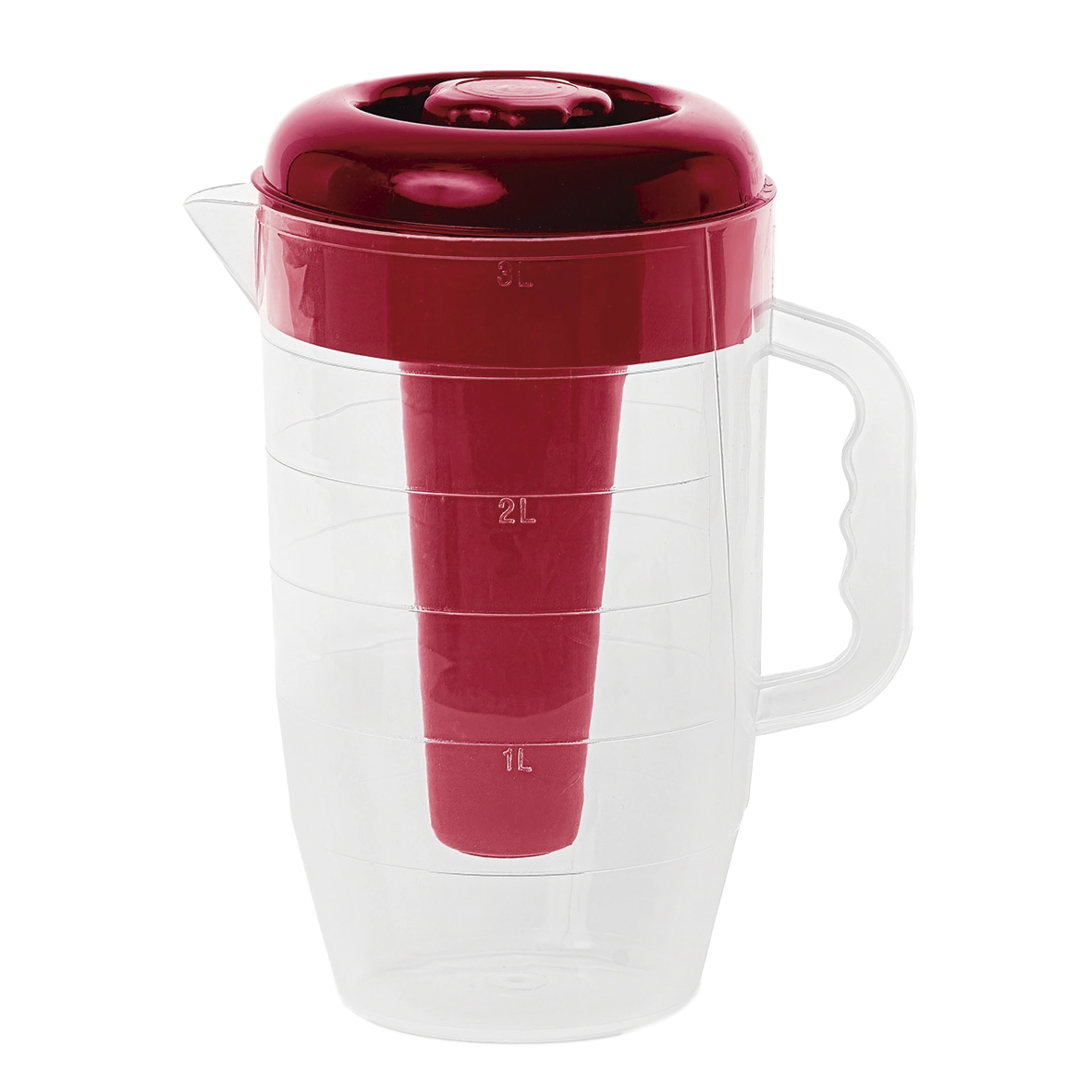 Jarra Tampa Copo Vermelho 2.5l 6533629 Plasvale