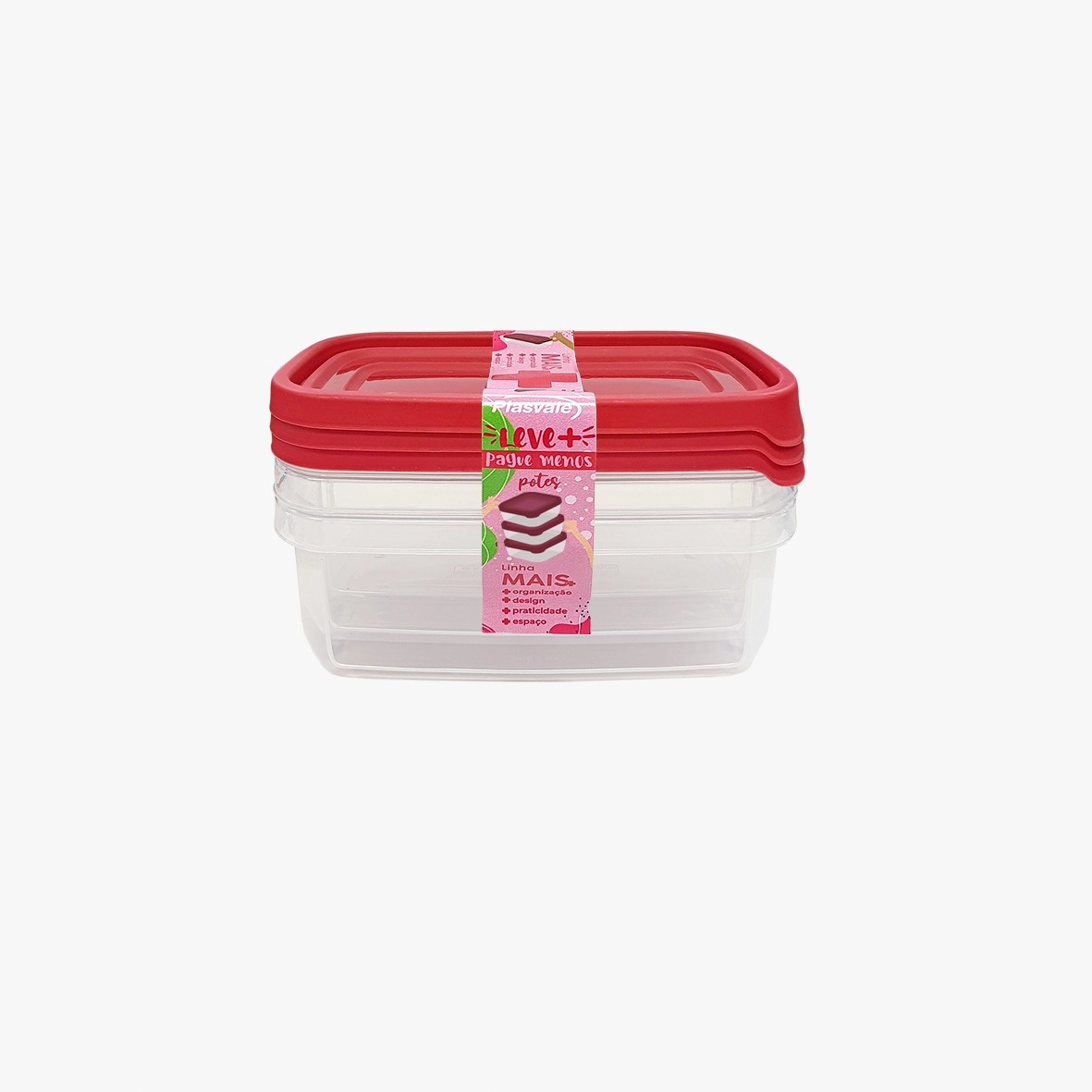Kit Potes Mais 3pcs 900ml 1851 Plasvale
