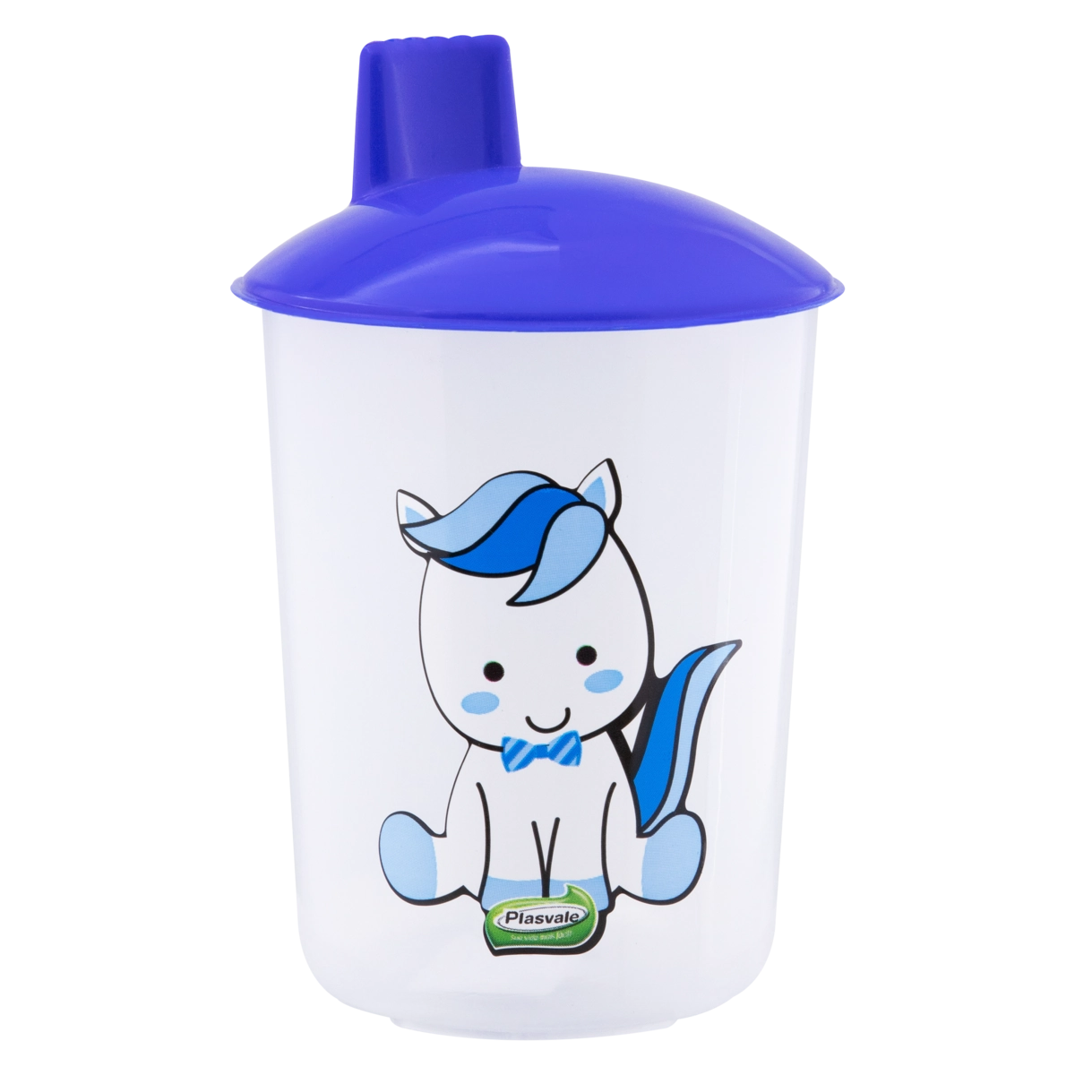 Copo Com Tampa Azul Plasvale