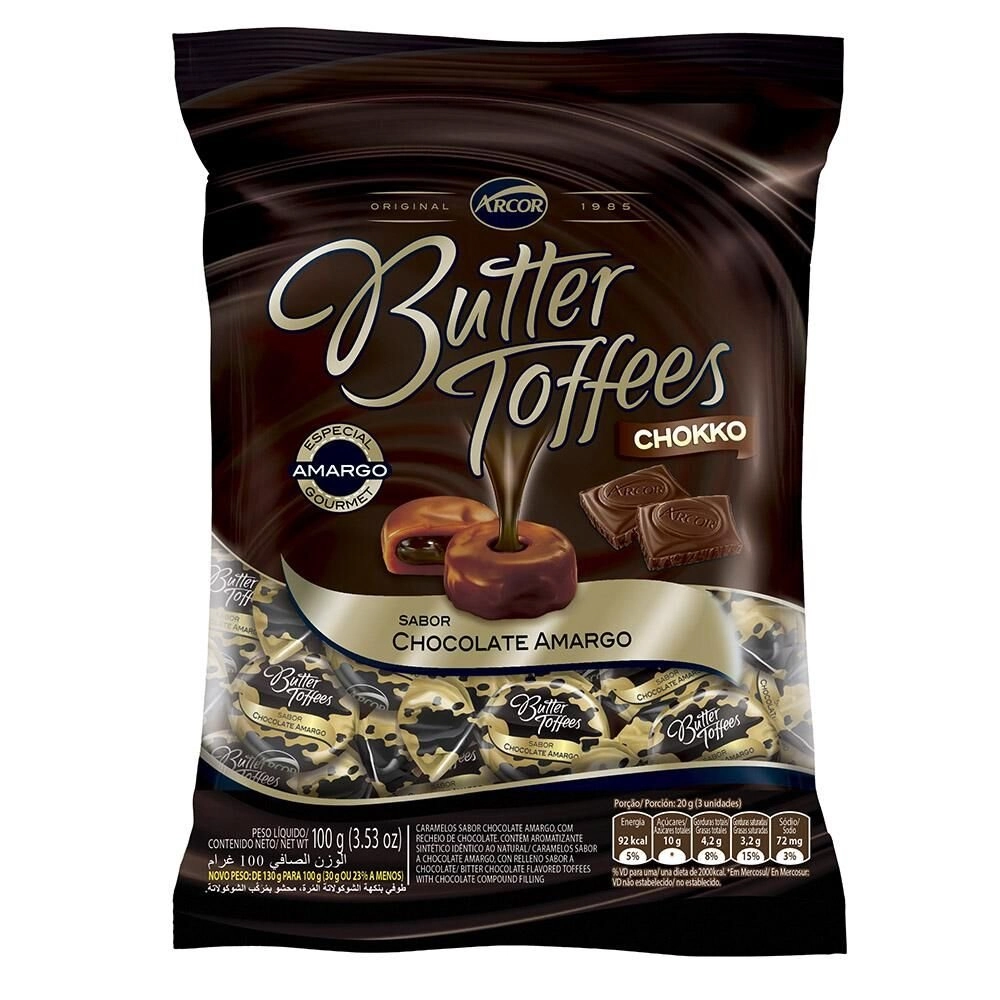 Bala Butter Toffees 100g Choc.amargo