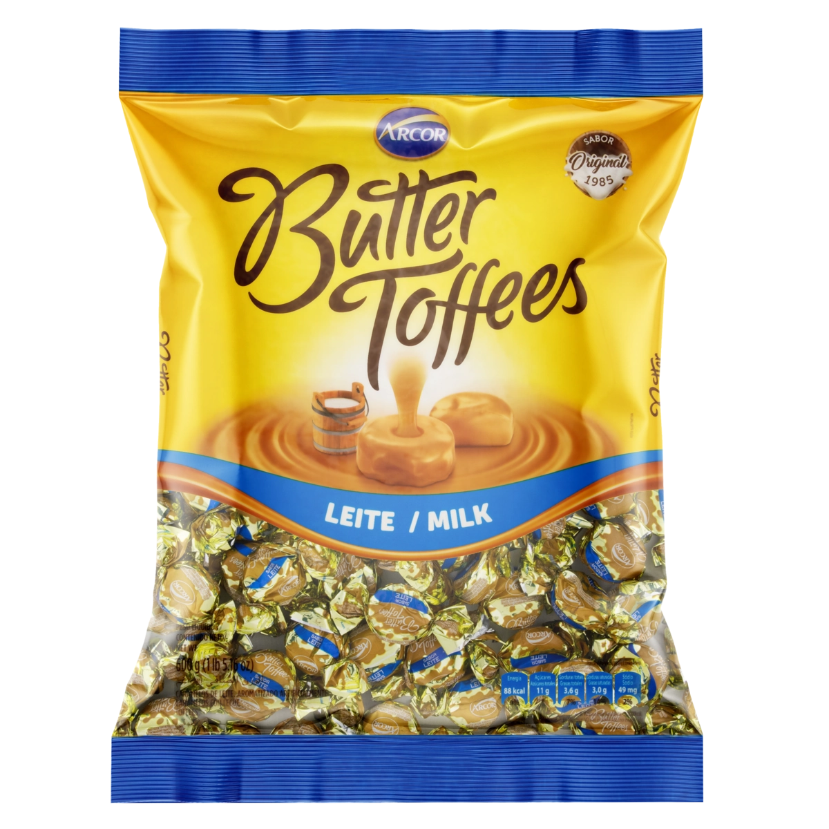 Bala De Caramelo Leite Butter Toffees Pacote 600g