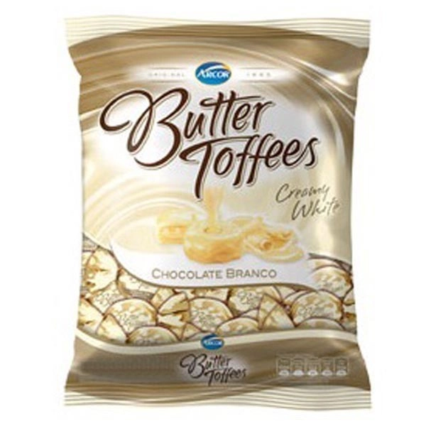 Bala Caramelo De Leite Com Recheio De Chocolate Branco Butter Toffees Pacote 100g