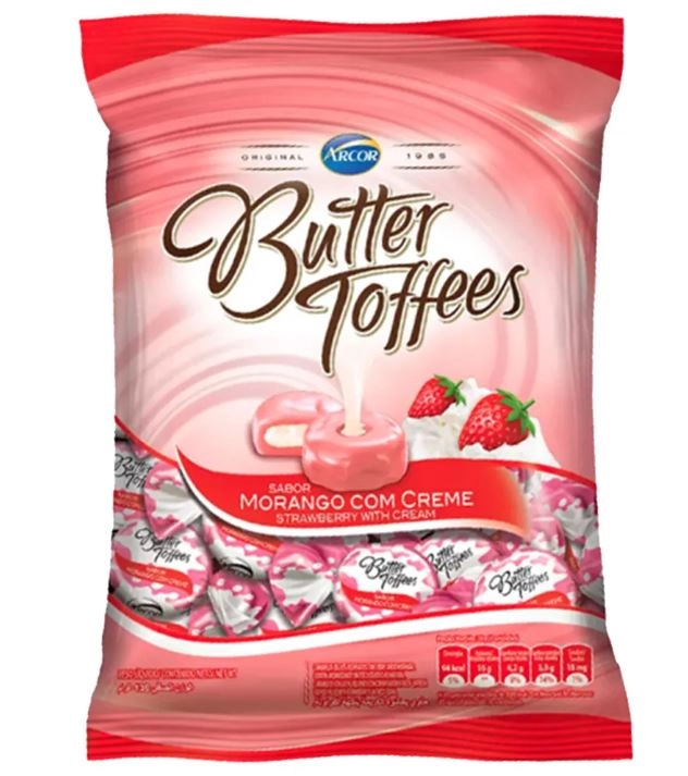Bala Butter Toffees 100g Morango