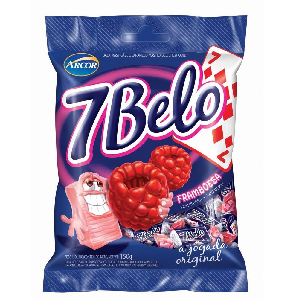 Bala Framboesa 7 Belo Pacote 100g